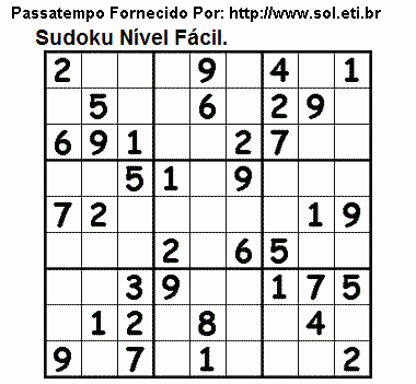 A Dinâmica na matemática: Jogo:sudoku