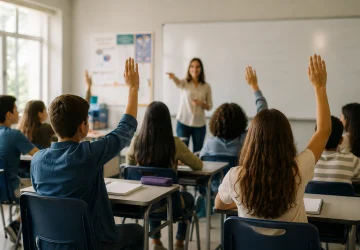 Escola onde é buscado personalizar o ensino para turmas com grande número de alunos