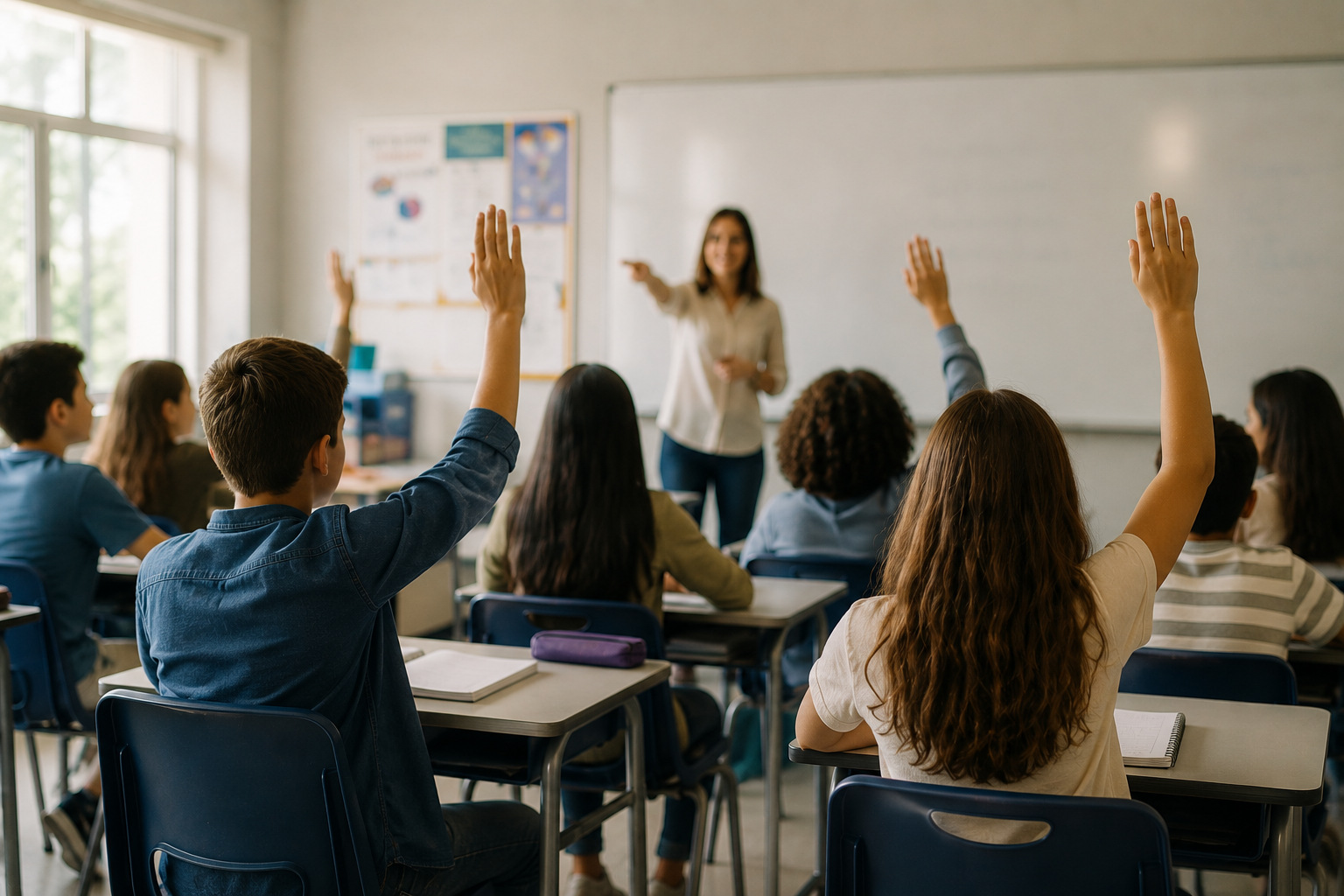 Escola onde é buscado personalizar o ensino para turmas com grande número de alunos